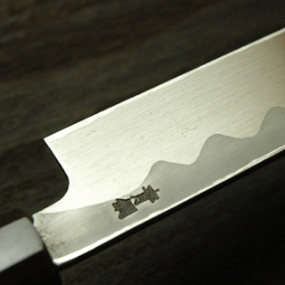 柳刃包丁 青一鋼 鞘付 【包丁の＠堺英】