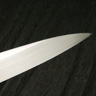 ふぐ引き包丁 本焼 黒檀 9寸～尺1 鞘付 【包丁の＠堺英】