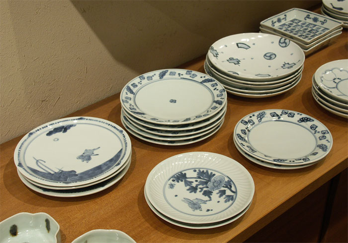 藤塚光男 蕎麦猪口 皿 セット 染付 藤塚光男 蕎麦猪口 皿 セット 染付