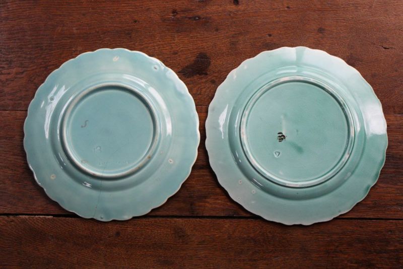 アンティーク・sarreguemines(サルグミンヌ)ツインバードプレート