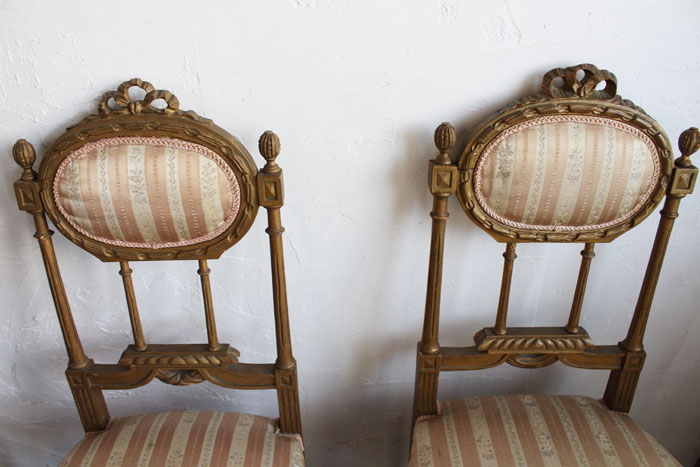 フランスアンティーク サイドチェスト リボンリース ルイ16世スタイル