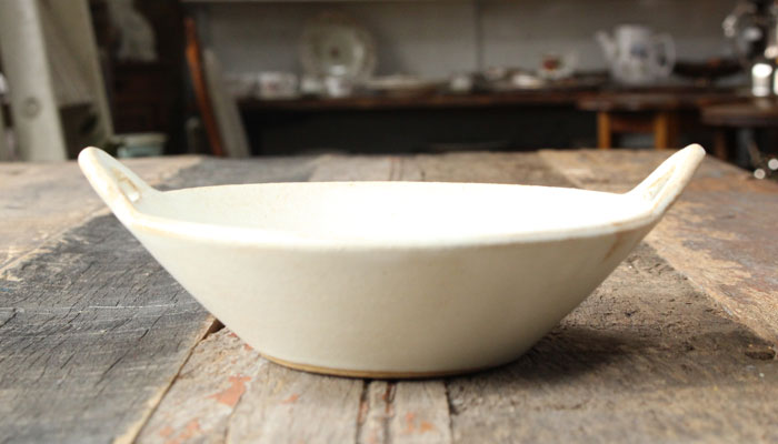 益子焼・キナリパン深皿/ほっこり 手作り わかさま陶芸 若林健吾 の