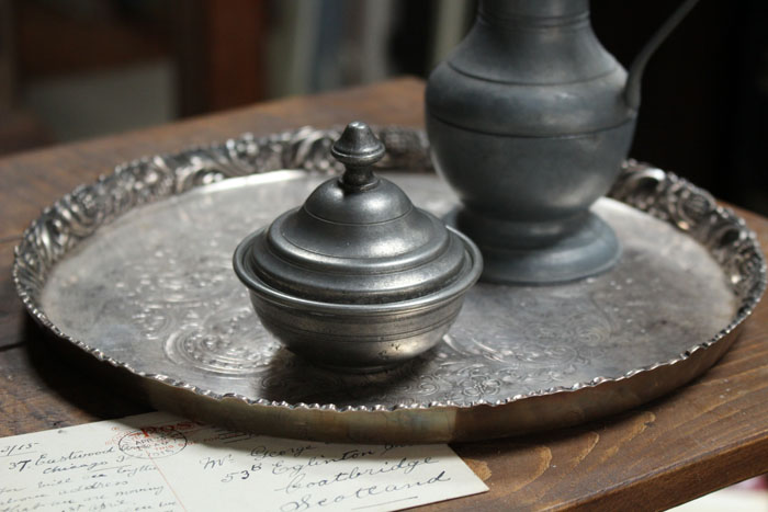 アンティークエタン ギルメジャー 小さなピューターカップ フランス