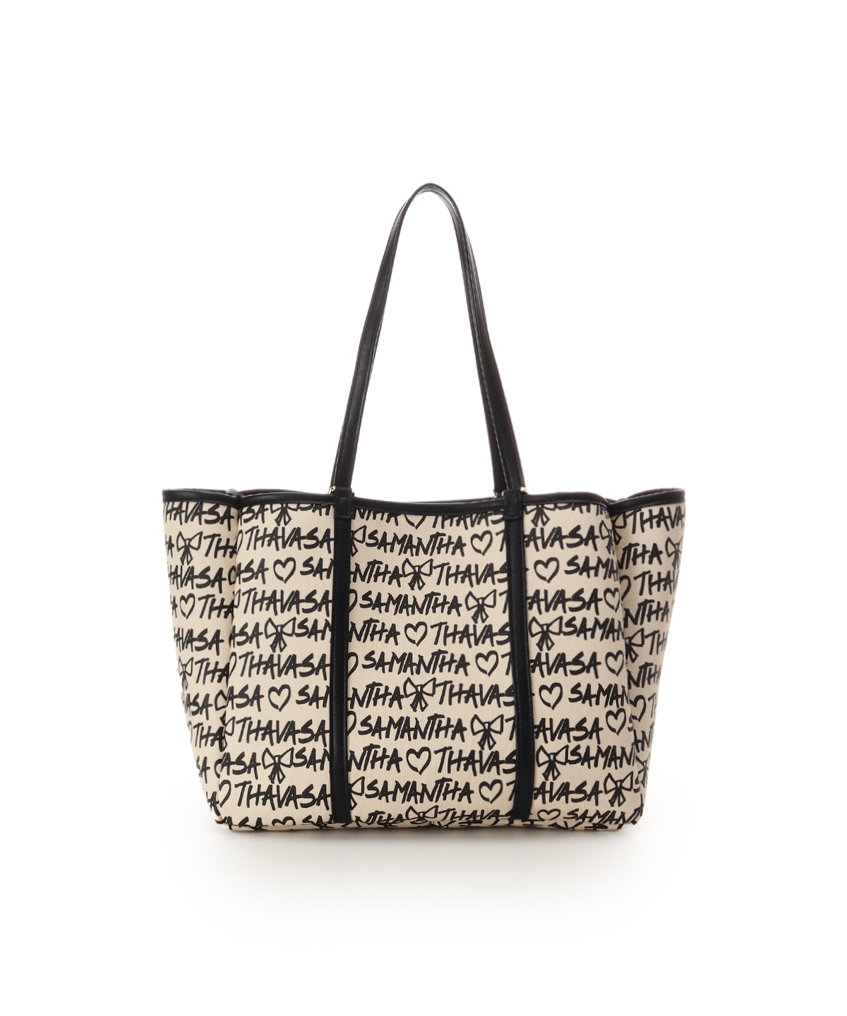 スクリッタ柄キャンバスデザイン合皮トートバッグ[Revival Collection