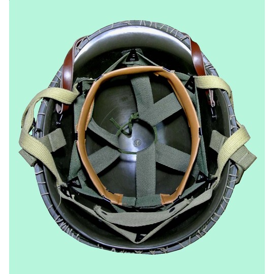 WW2 米軍・M-1C空挺ヘルメット(プラ製シェル/リプロプラM-1Cライナー