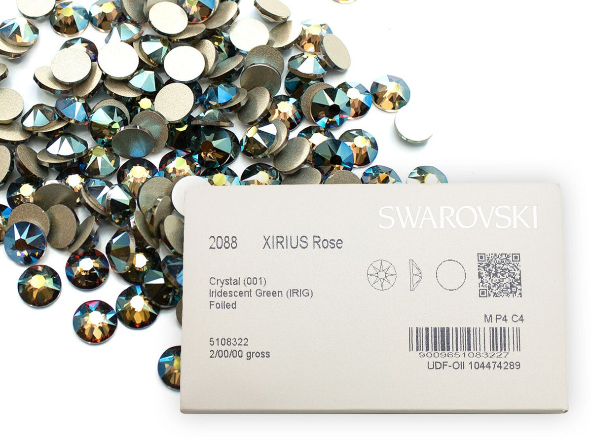 スワロフスキー クリスタルイリデッセントグリーン-#2058 4-ライン