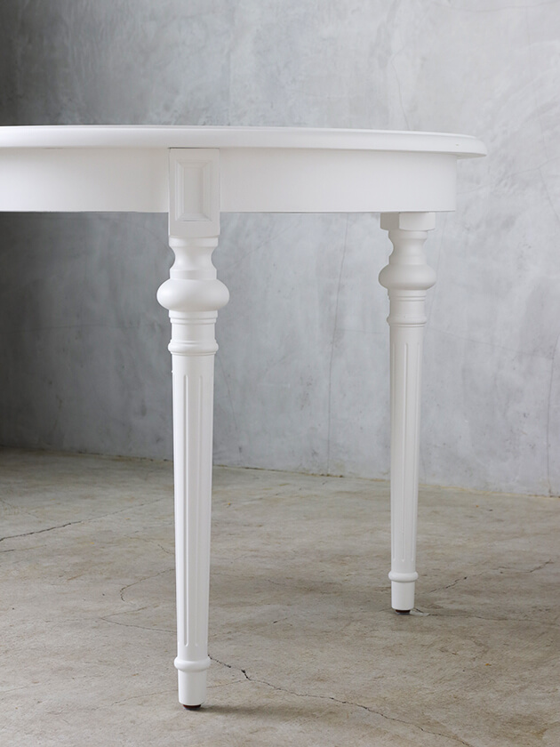 SGDダイニングテーブルオーバルALLホワイト - サラグレース