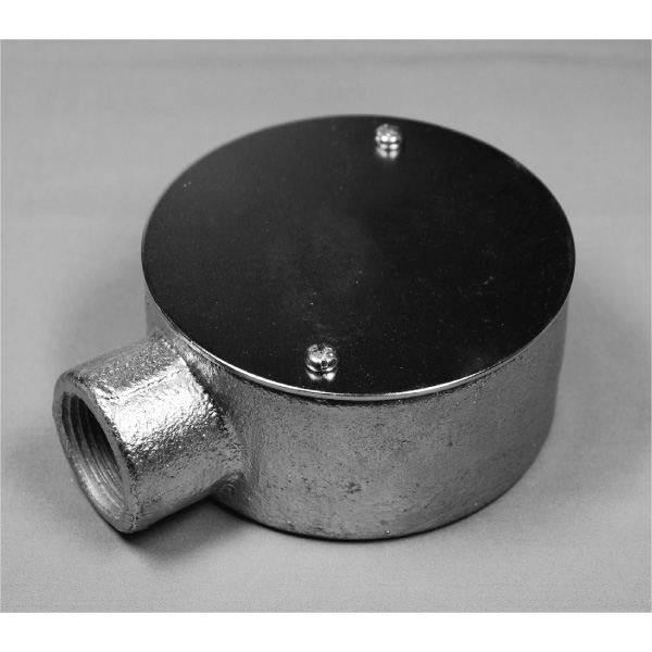 M281 28 丸形BOX 1方出（鋳物）: 電設用資材 - 蛙屋