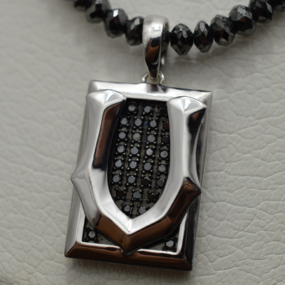 ジュエリー／ダイヤモンド／ネックレス】K18WG ブラックダイヤモンド