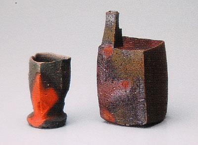 高原卓史備前作陶展 明日香画廊にて酒器・食器など80余点