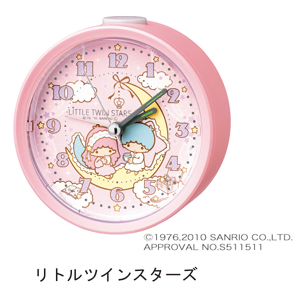 使いやすいコンパクトサイズのキャラクター目ざまし時計 マイメロディ