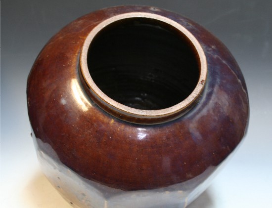 李朝染付 雲鶴長生文 徳利 壺 高22.8cm 李朝鶴首徳利 大胆な銅直しも