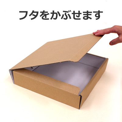 ケースN式 茶 260×260×60:化粧箱net【紙箱/小箱/ギフト箱】