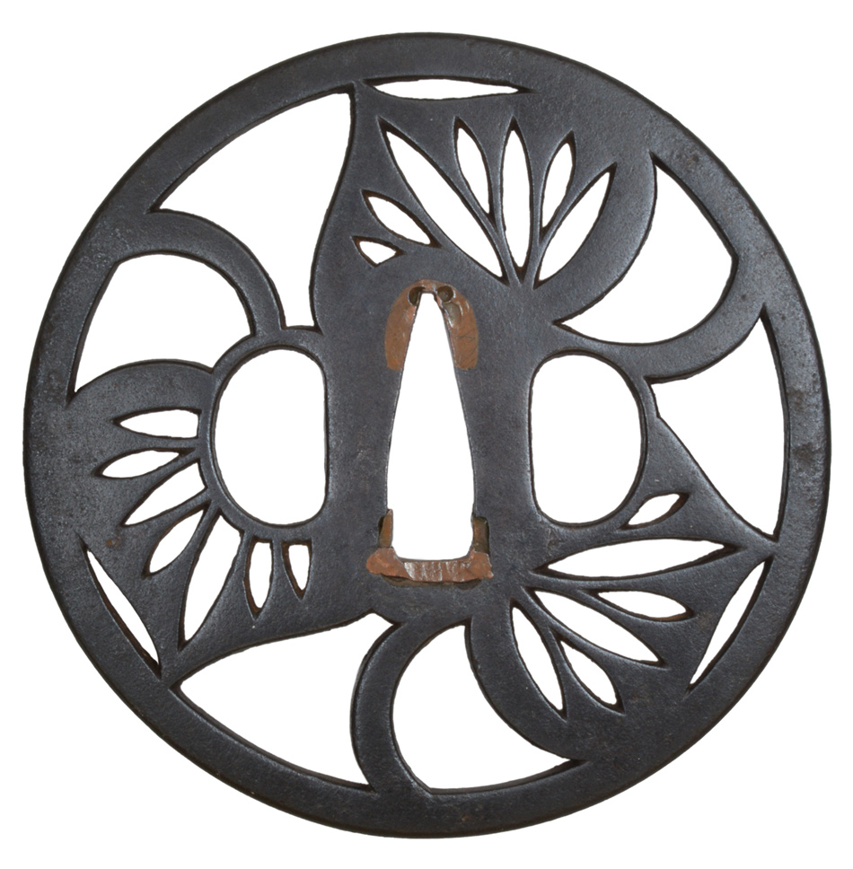 鍔 無銘 因州駿河 三枚葵葉透鍔(TU-010621)｜刀・日本刀の販売なら日本