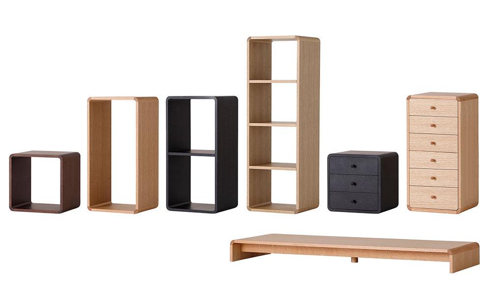 センプレ別注色】ブリックブロック棚板 / ウォルナット日進木工（にっ