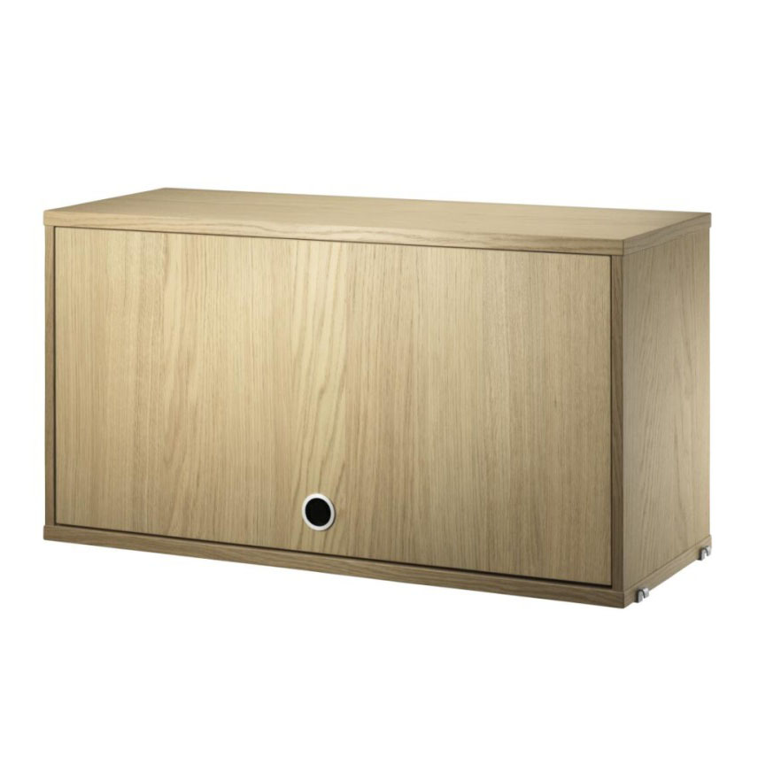 フリップドアキャビネット W78×D30×H42cm / ウッドString Furniture