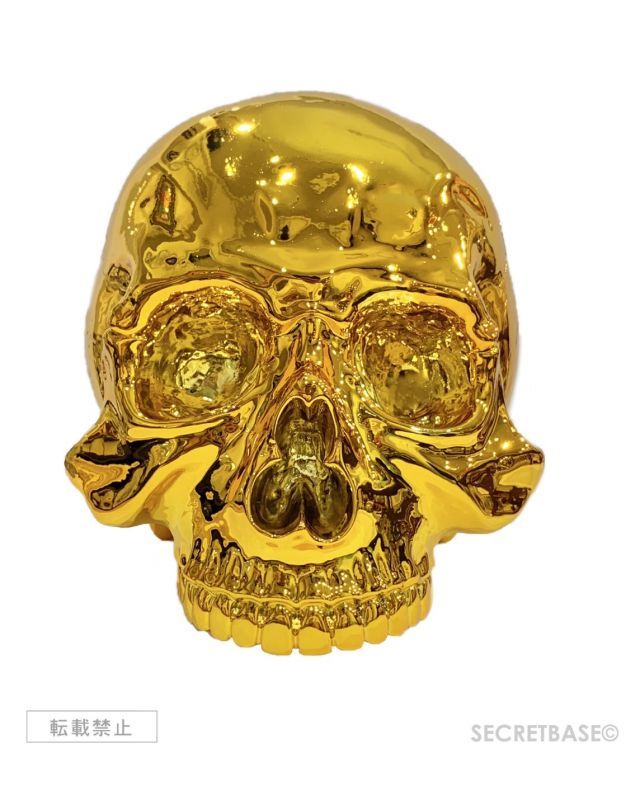 1/1 SKULL HEAD CHROME GOLD Ver. [RESTOCK] - SECRET BASE ONLINE STORE