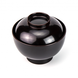 お椀吸物椀-越前塗 溜内黒 京型 吸物椀［5客］ | 越前漆器粂治郎