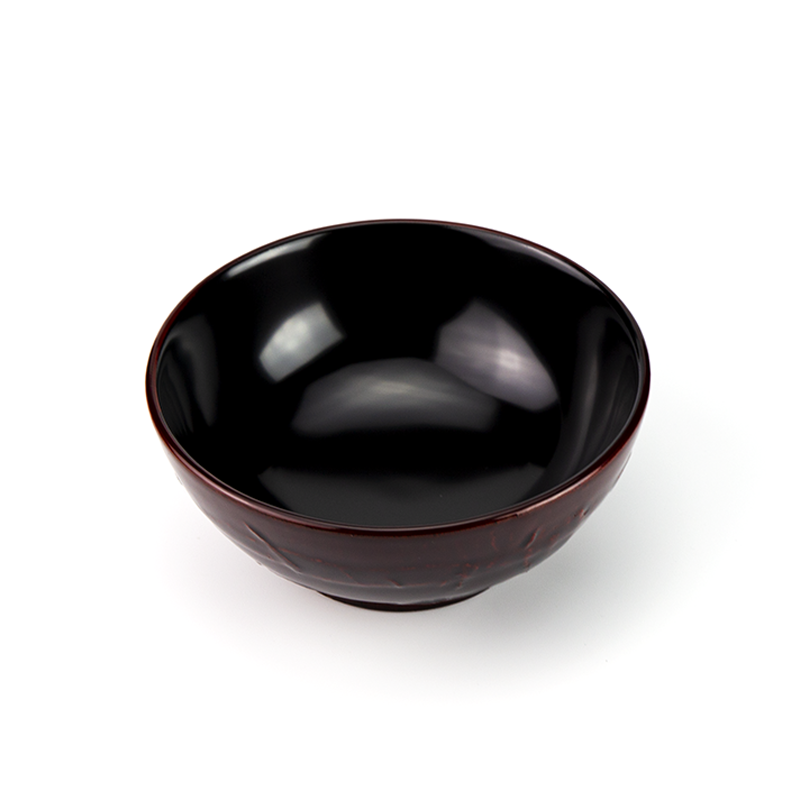 お椀汁椀-越前塗 溜内黒 布着せ多用椀［1客］ | 越前漆器粂治郎