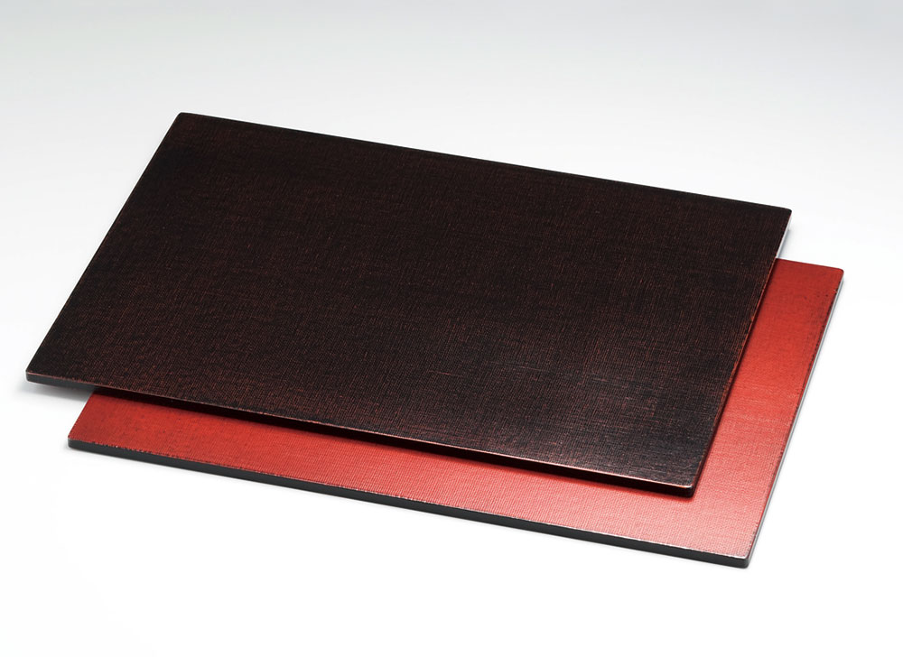 ランチョンマットお盆・お膳-越前塗 布目 両面長角ランチョンマット［1