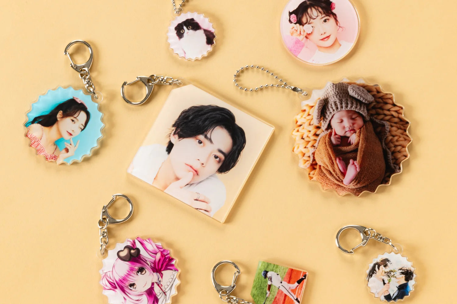フォトキーホルダー｜オリジナルグッズ作成はしまうまプラス