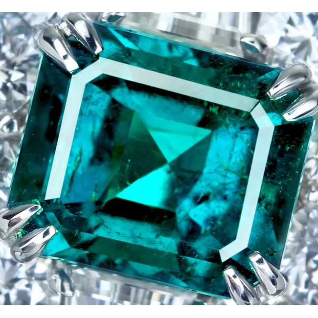 HANDMADE】PT950 コロンビア産エメラルド 1.51ct VIVID GREEN MUZO