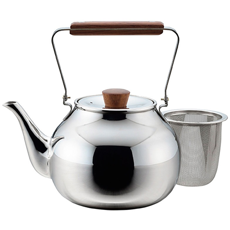 宮崎製作所 18-8 ステンレス 急須 0.38リットル CHA-1 かがみ - 調理