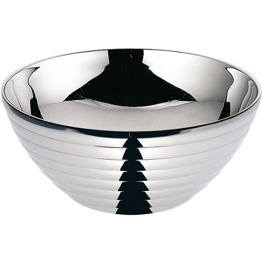 三宝産業 18-8 ステンレス サラダボール ライン ダブルウォール 17cm