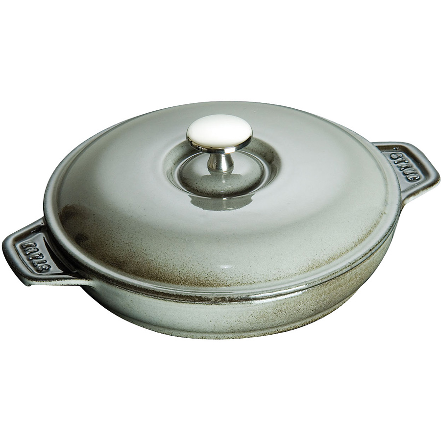 ストウブ ラウンド ホットプレート 20cm 蓋付 40509-578 グレー - 調理