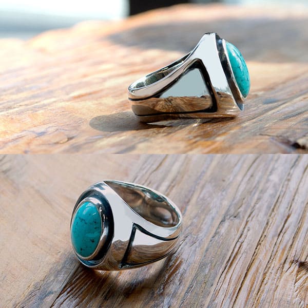 ターコイズ シルバーリング [DR-049TQ]