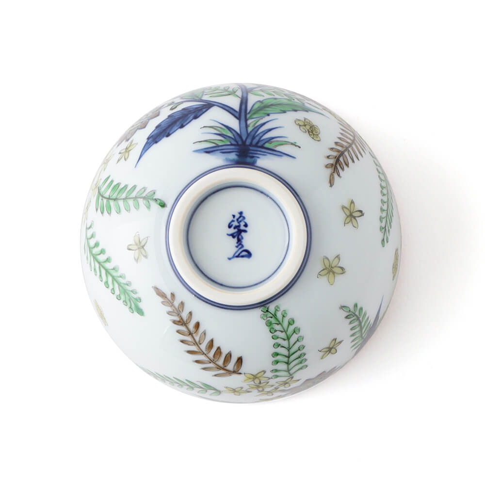 染錦更紗手花蝶文 飯碗 ｜ 有田焼の源右衛門窯公式オンラインショップ