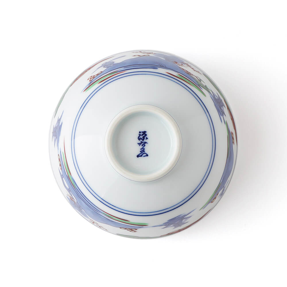 染錦山水絵 飯碗 ｜ 有田焼の源右衛門窯公式オンラインショップ