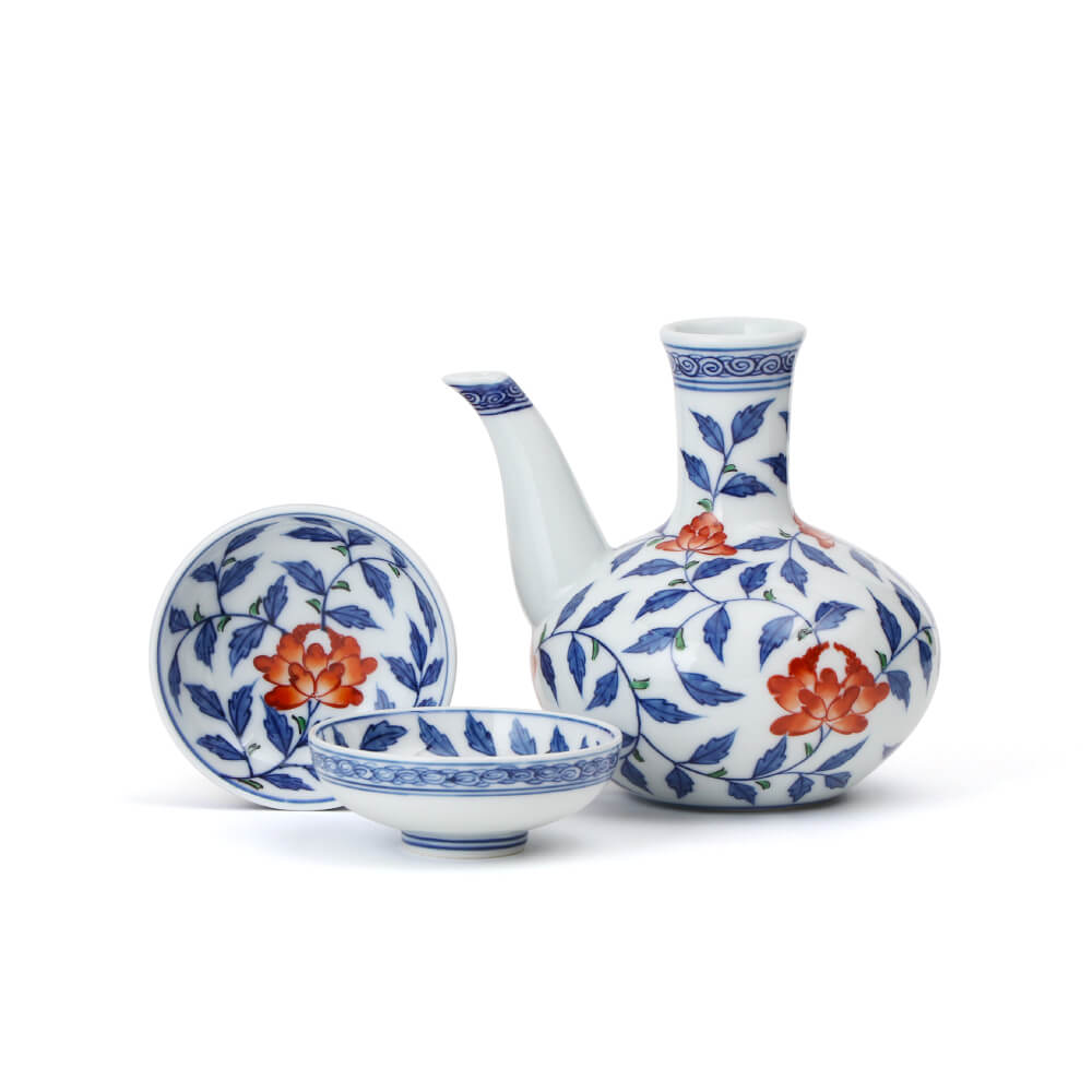 染錦花唐草 酒器 ｜ 有田焼の源右衛門窯公式オンラインショップ