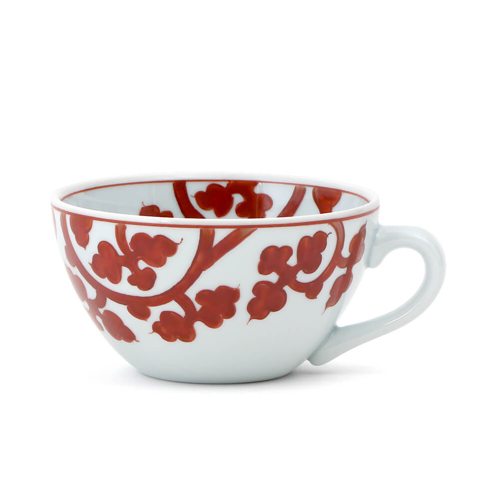 赤絵唐草文 スープ碗 ｜ 有田焼の源右衛門窯公式オンラインショップ