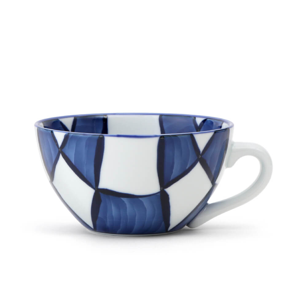 染付市松紋 スープ碗 ｜ 有田焼の源右衛門窯公式オンラインショップ