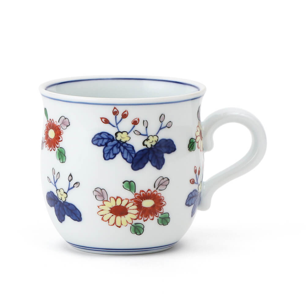 染錦桐菊花散し マグカップ ｜ 有田焼の源右衛門窯公式オンラインショップ