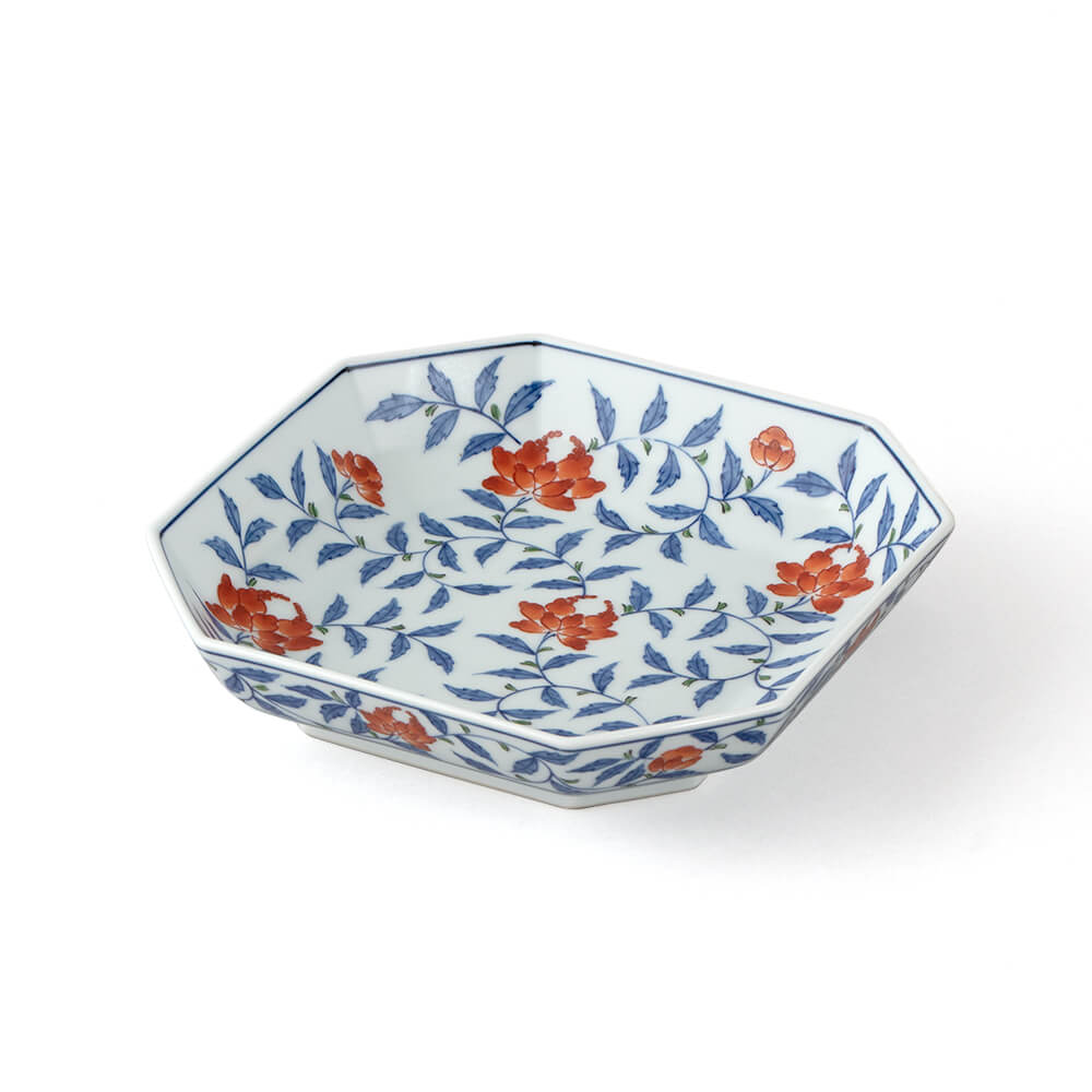 染錦花唐草 方皿 ｜ 有田焼の源右衛門窯公式オンラインショップ