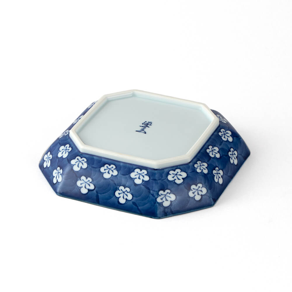 古染風梅紋 方皿 ｜ 有田焼の源右衛門窯公式オンラインショップ