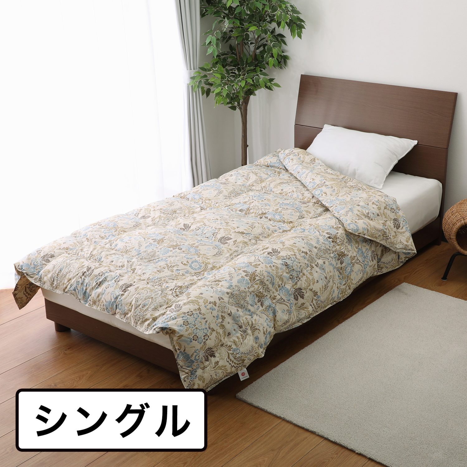 シングル＞ 西川 プレミアム 肥後六花 ジャパンダウン 洗える羽毛肌