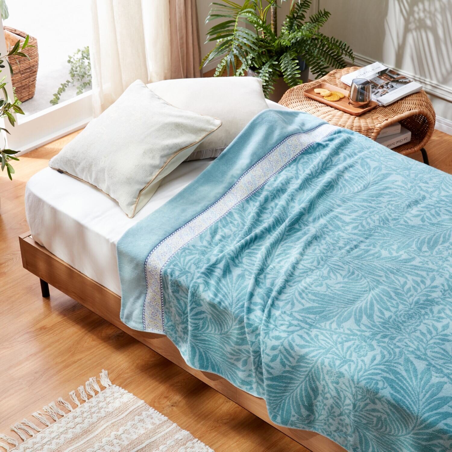 モリスギャラリー ラークスパー やわらかタオルケット- ショップチャンネル