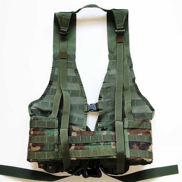 00s 米軍 U.S.ARMY ウッドランドカモ MOLLE 2 FLC ベスト マガジン