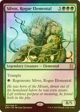 未使用 オンスロート 悪辣な精霊シルヴォス 英語 foil EDH 統率者 未