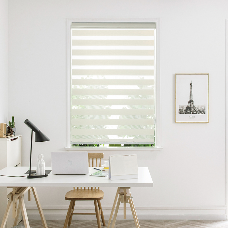 高品質ゼブラ ローラー ブラインド スマート自動 100% ポリエステル窓