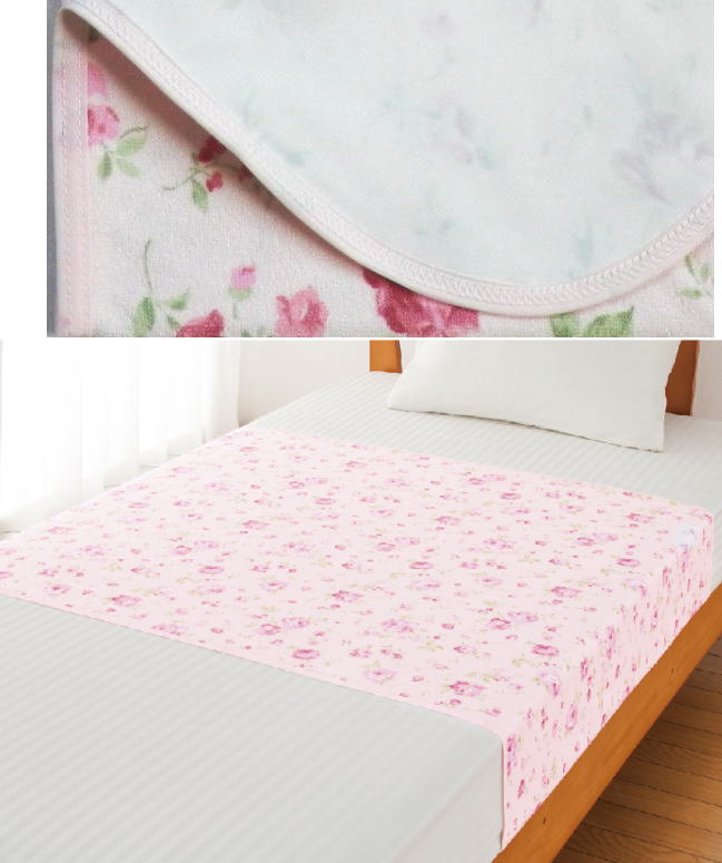 花柄防水シーツ 145×90㎝】im430712z 介護用品 cf38942 防水シーツ