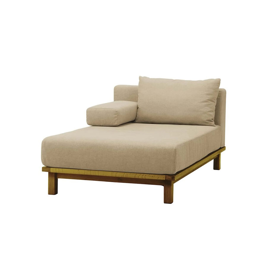 SIEVE】レクト ユニットソファ 2人掛け カウチソファ ブラウンフレーム