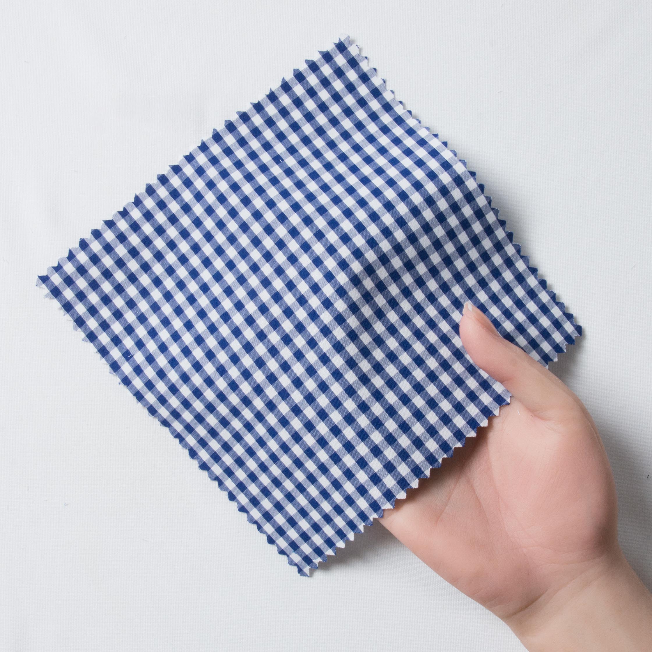 2U31】 ブロード ギンガムチェック (ホワイト×ネイビー) | オーダー