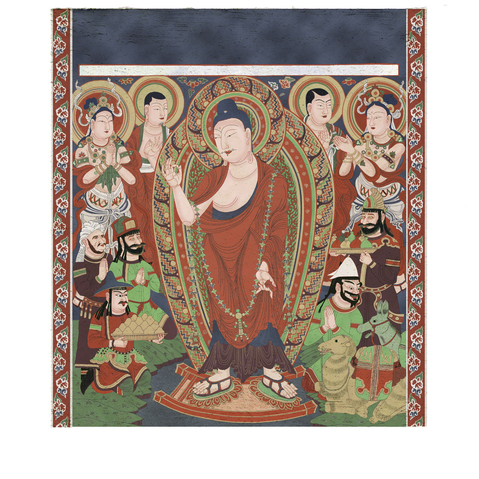 ベゼクリク石窟寺院第4号窟壁画 誓願図（デジタル復元）