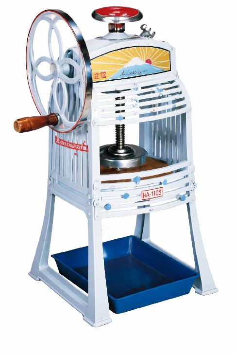 手動かき氷機 ホワイト ブルー HIRO かき氷機 手動式 手回し シンプル かわいい 簡単 電源不要