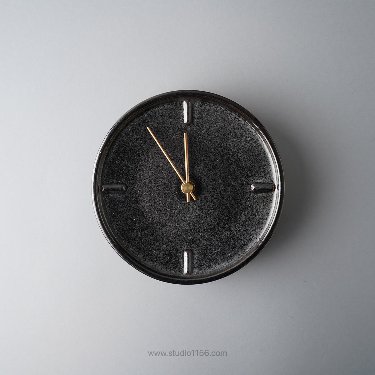 美濃焼 GLAZED CLOCK 陶器時計 壁掛け時計 電池&フック付 SUGYの通販