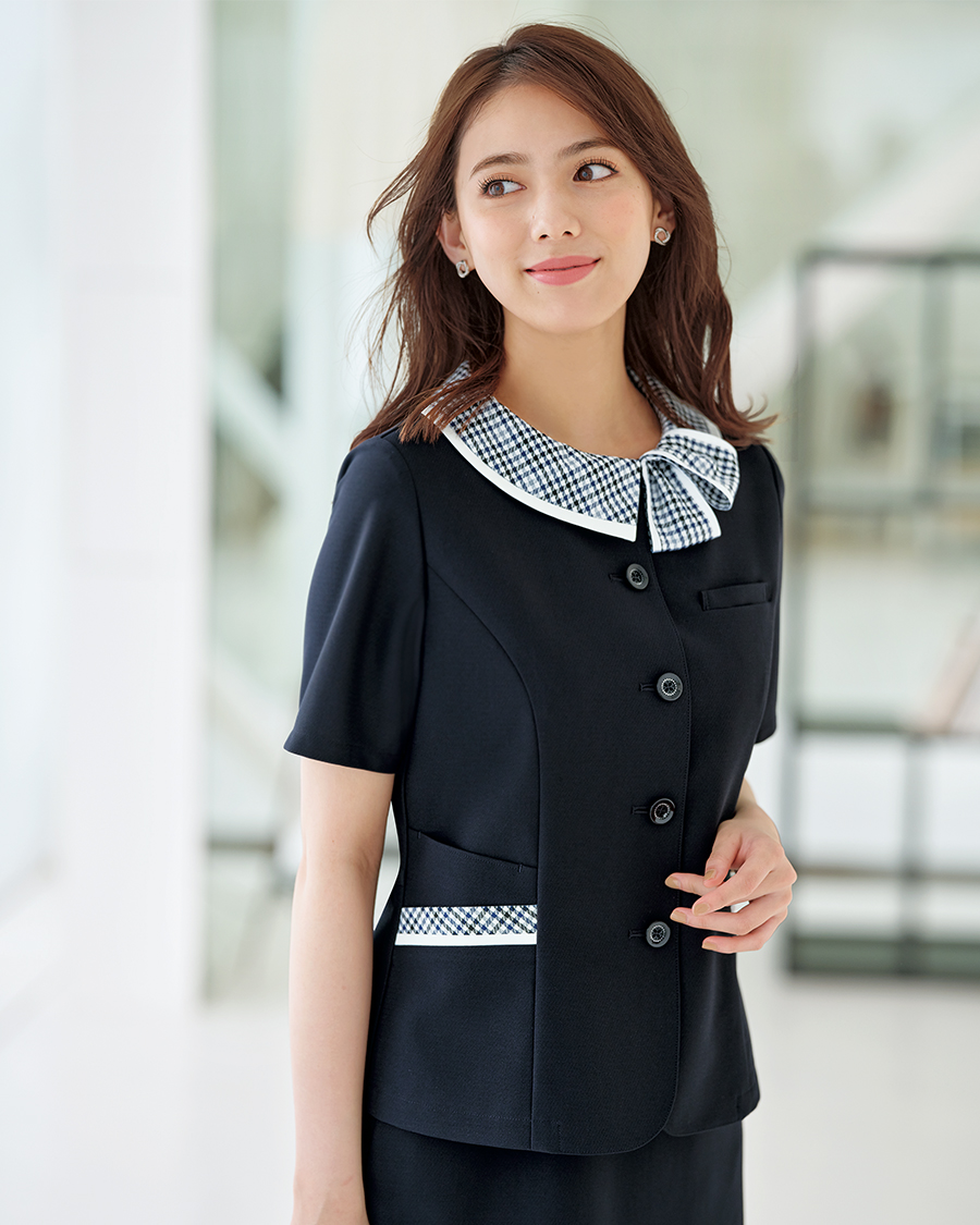 リサイクル・ニット】オーバーブラウス（半袖） | ユニフォーム総合